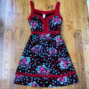 Fun patterns in this adorable dress!